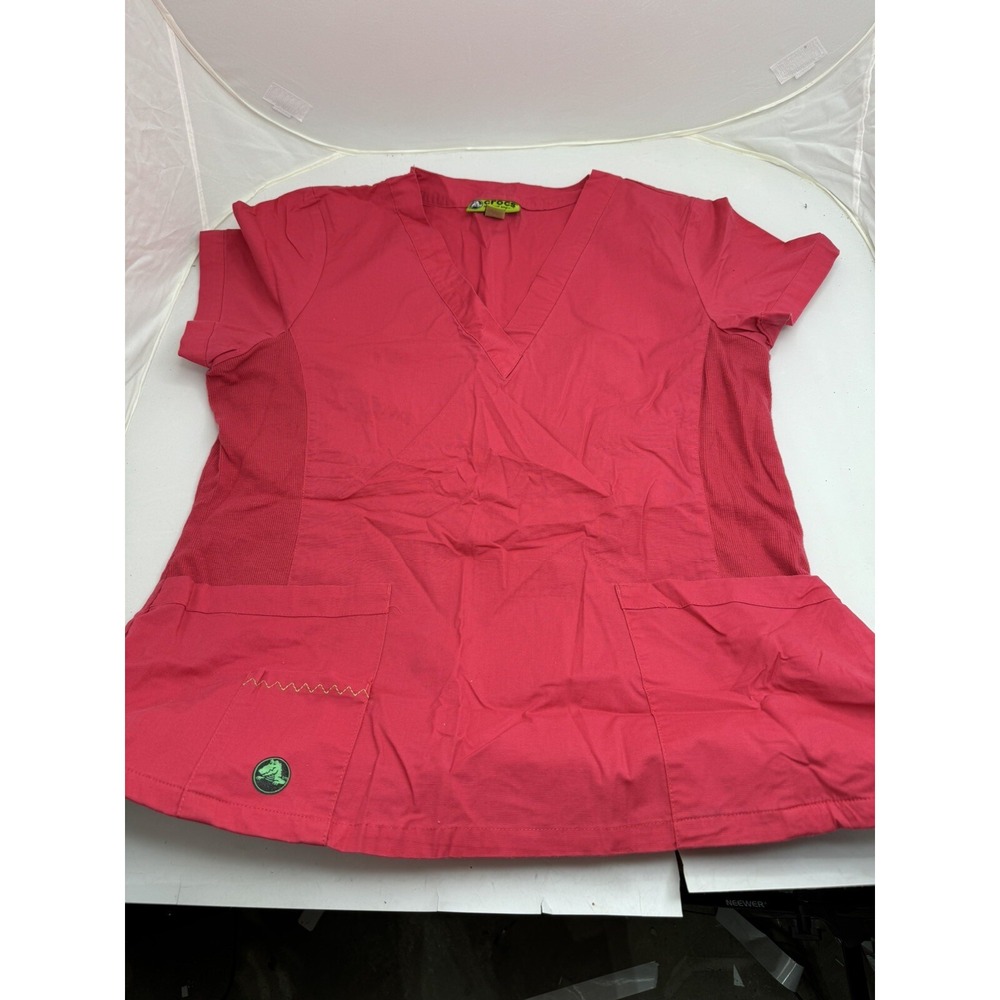 Crocs Medical Apparel Scrub Top Pink Size Large